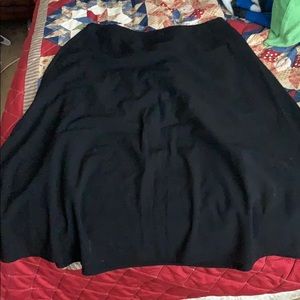 Mid calf length black skirt